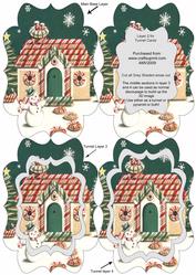 Snowman Gingerbread House Fancy Bracket Tunnel Sheet