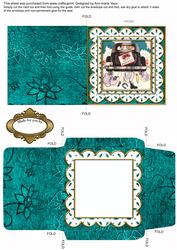 Wedding Car 1 Anglaise Midi Card and Envelope