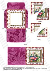 Pink Wildflowers Anglaise 3in Card Envelope Duo Corner Aio