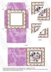 Lilac Wedding Rose 3in Card Envelope Duo Stacker Aio