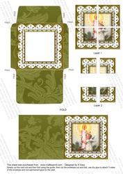 Candle Angel Anglaise 3in Card Envelope Corner Stacker Aio