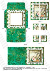 Oriental Birds1 Lace 3in Card Envelope Corner Stacker Aio