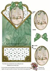 Winter Pub Anglaise Scallop Spring Decoupage Card