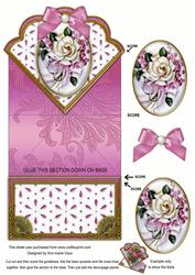 Pink Wedding Rose Anglaise Scallop Spring Decoupage Card