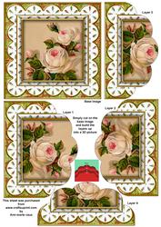 Cream Roses Anglaise 5in Scallop Bottom Stacker