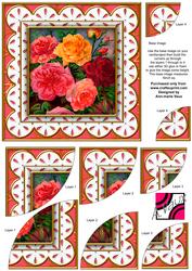 Mixed Roses Anglaise 6in Duo Corner Stacker