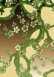 Oriental Bird Cage 1 Floral A4 Backing Paper