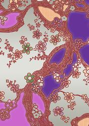 Oriental Phoenix 1 Floral A4 Backing Paper