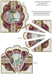 Lavender View Anglaise Scallop Deco Stacker