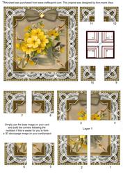Lace Primroses 5in All 4 Corner Stacker