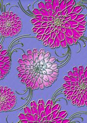Pink Lilac 9 Mega Flowers A4 Backing Paper