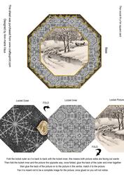 Snow Ride Octagon Lace Locket Card Front