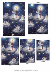 Christmas Angels Lite Up the Sky Pyramid Toppers