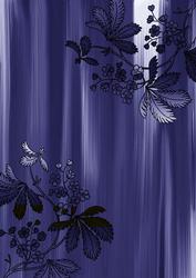 Blue Floral Painted Corner A4 Backing Paper