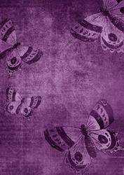 Vintage Tea Purple Butterfly A4 Backing Paper