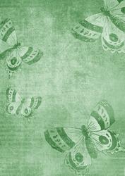 Vintage Tea Mint Butterfly A4 Backing Paper