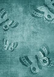 Vintage Tea Smokey Peacock Butterfly A4 Backing Paper