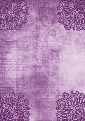Ornate Floral Corners Lilac A4 Backing Paper