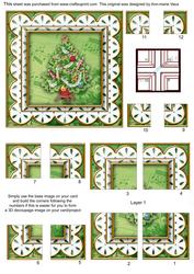 Christmas Tree Anglaise 5in Quad Corner Stacker