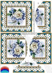 White Wedding Rose Anglaise 5in Round Bottom Stacker