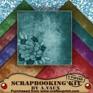 Rose Bow Vintage Tea Scrapbooking Paper Kit
