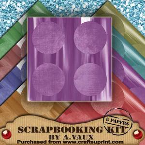 Painted Round Quad Corners Tea Scrapbooking Paper Kit