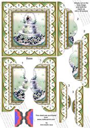 Mint Wedding Cake Anglaise 5in Scallop Side Stacker