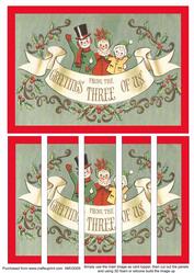 Christmas Greetings from 3 of Us Card Front and Panels 2