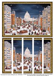 Christmas Vintage London Card Front and Panels