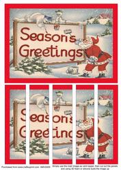 Seasons Greetings Card Front and Panels
