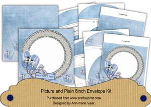 Baby Boy 8in Square Envelope Kit