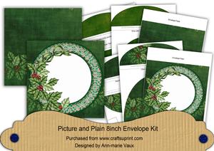 Holly Green 8in Square Envelope Kit