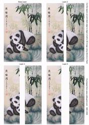 Oriental Pandas Side Stacker Card Toppers