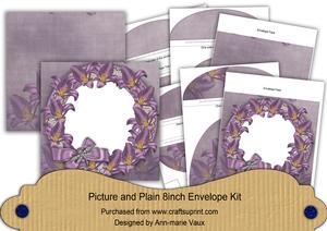 Lilac Lillies 8in Square Envelope Kit