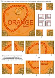 Chakra Orange 5in Quad Corner Stacker
