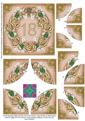 Coffee Roses 18 Ring 5in Round Corner Stacker