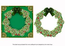 Christmas Trees Green 3D Ring Shaker Frame