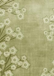 Floral Border Olive A4 Backing Paper