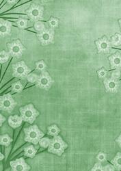 Floral Border Mid Green A4 Backing Paper