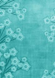 Floral Border Teal A4 Backing Paper