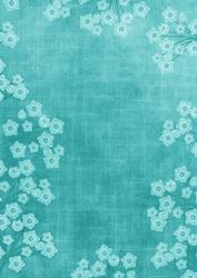 Teal Mini Floral Border A4 Backing Paper