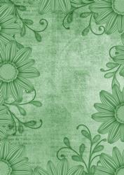 Daisy Edge Mint Green A4 Backing Paper