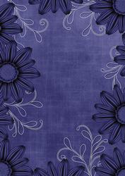 Daisy Edge Dark Blue Linen A4 Backing Paper
