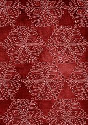 Dark Red Vintage Tea Snowflake1 A4 Backing Paper