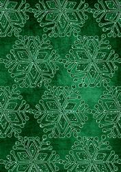 Dark Green Vintage Tea Snowflake1 A4 Backing Paper