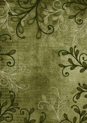 Swirl Edge Olive Vintage Tea A4 Backing Paper