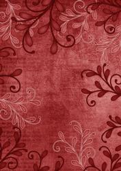 Swirl Edge Red Vintage Tea A4 Backing Paper