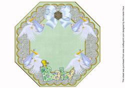 Baby Boy Mint Lace Octagon 8inch Picture Sheet