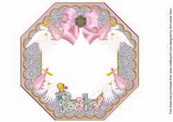 Baby Girl Lilac Lace Octagon 8inch Frame Picture Sheet