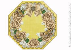 Coffee Roses Lemon Lace Octagon 8inch Picture Sheet